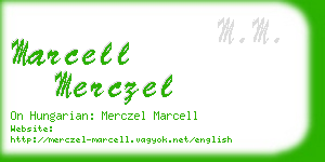 marcell merczel business card